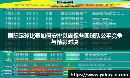 国际足球比赛如何安排以确保各国球队公平竞争与精彩对决
